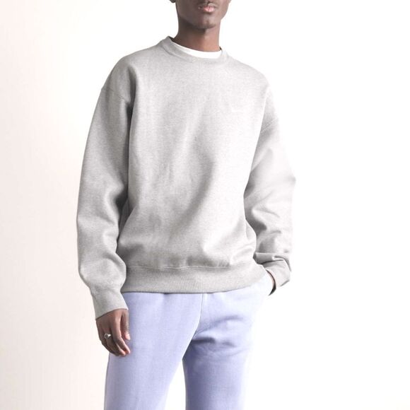 Nike Solo Swoosh Crewneck Sweatshirt Heather Grey XS Unisex Fleece DX1361-051 LE - Picture 10 of 13